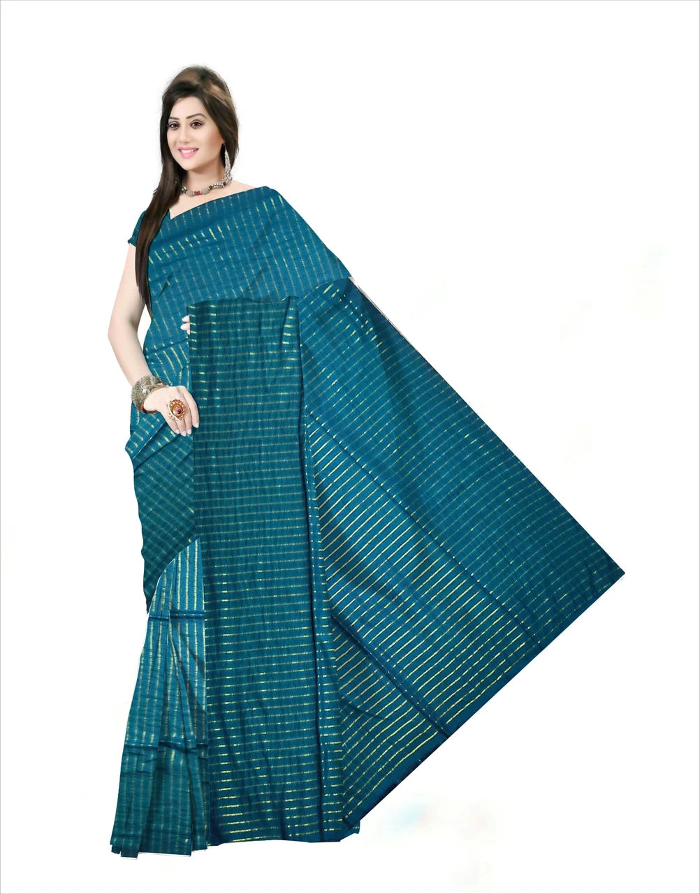 Pradip Fabrics Self Design Handloom Cotton Linen Saree (Maroon)