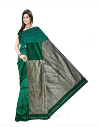 Pradip Fabrics Self Design Handloom Cotton Linen Saree (Maroon)