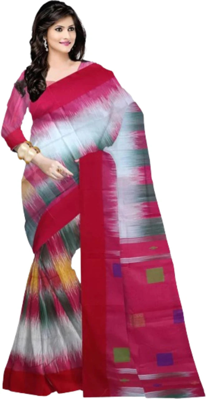 Pradip Fabrics Woman's Tant Cotton Jute Saree 