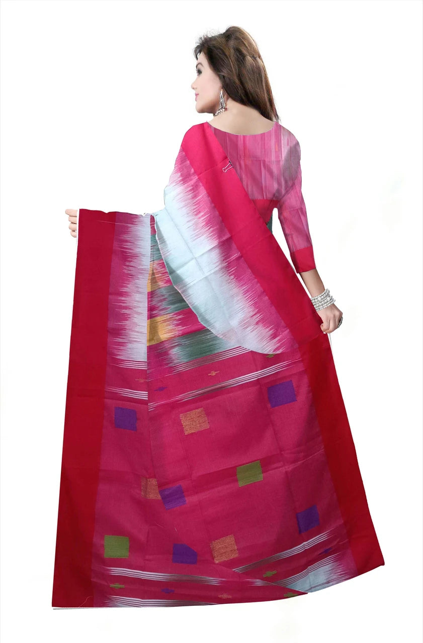 Pradip Fabrics Woman's Tant Cotton Jute Saree 