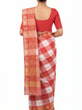 Pradip Fabrics Checkered Tant Pure Cotton Saree