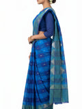 Pradip Fabrics Checkered Tant Pure Cotton Saree