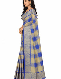 Pradip Fabrics Checkered Tant Pure Cotton Saree