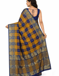Pradip Fabrics Checkered Tant Pure Cotton Saree