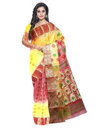 Pradip Fabrics Handloom Tant Baluchuri Saree for Women
