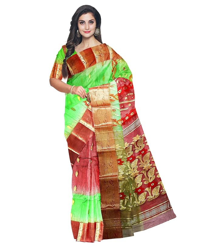 Pradip Fabrics Handloom Tant Baluchuri Saree for Women