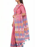 Pradip Fabrics Floral Print Jamdani Cotton Silk Saree