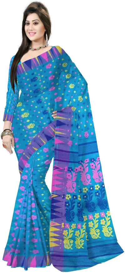 Pradip Fabrics Ethnic Women's Tant Jamdani Saree