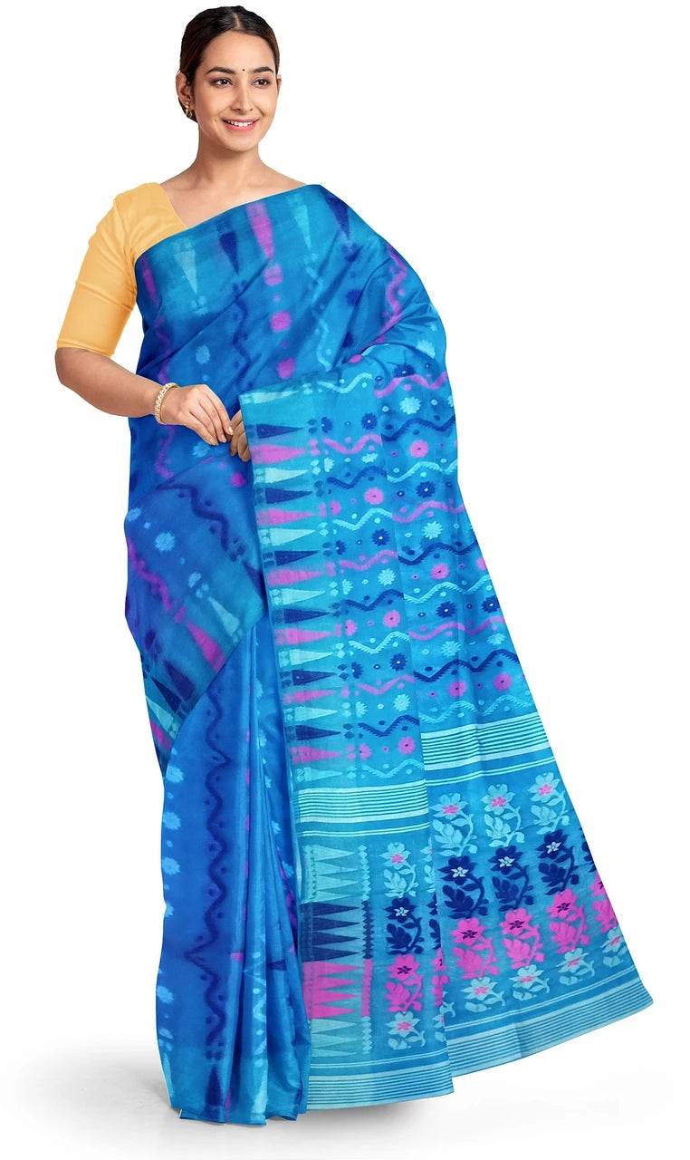Pradip Fabrics Ethnic Women's Tant Jamdani Saree