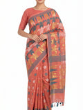 Pradip Fabrics Floral Print Jamdani Cotton Silk Saree