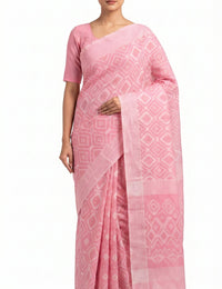 Pradip Fabrics Applique Handloom Cotton Silk Saree