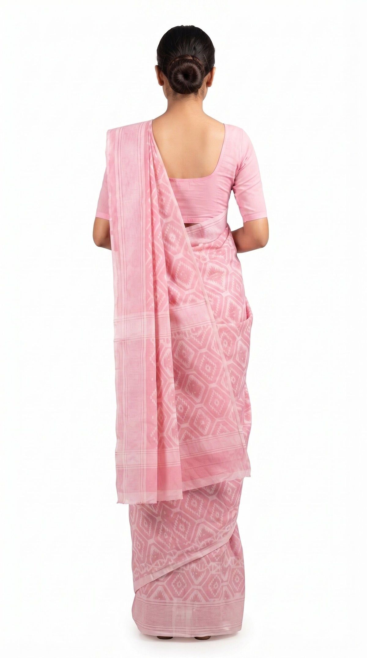 Pradip Fabrics Applique Handloom Cotton Silk Saree