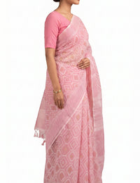 Pradip Fabrics Applique Handloom Cotton Silk Saree