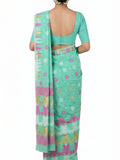 Pradip Fabrics Floral Print Jamdani Cotton Silk Saree