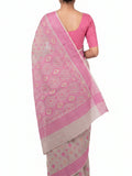 Pradip Fabrics Applique Handloom Cotton Silk Saree