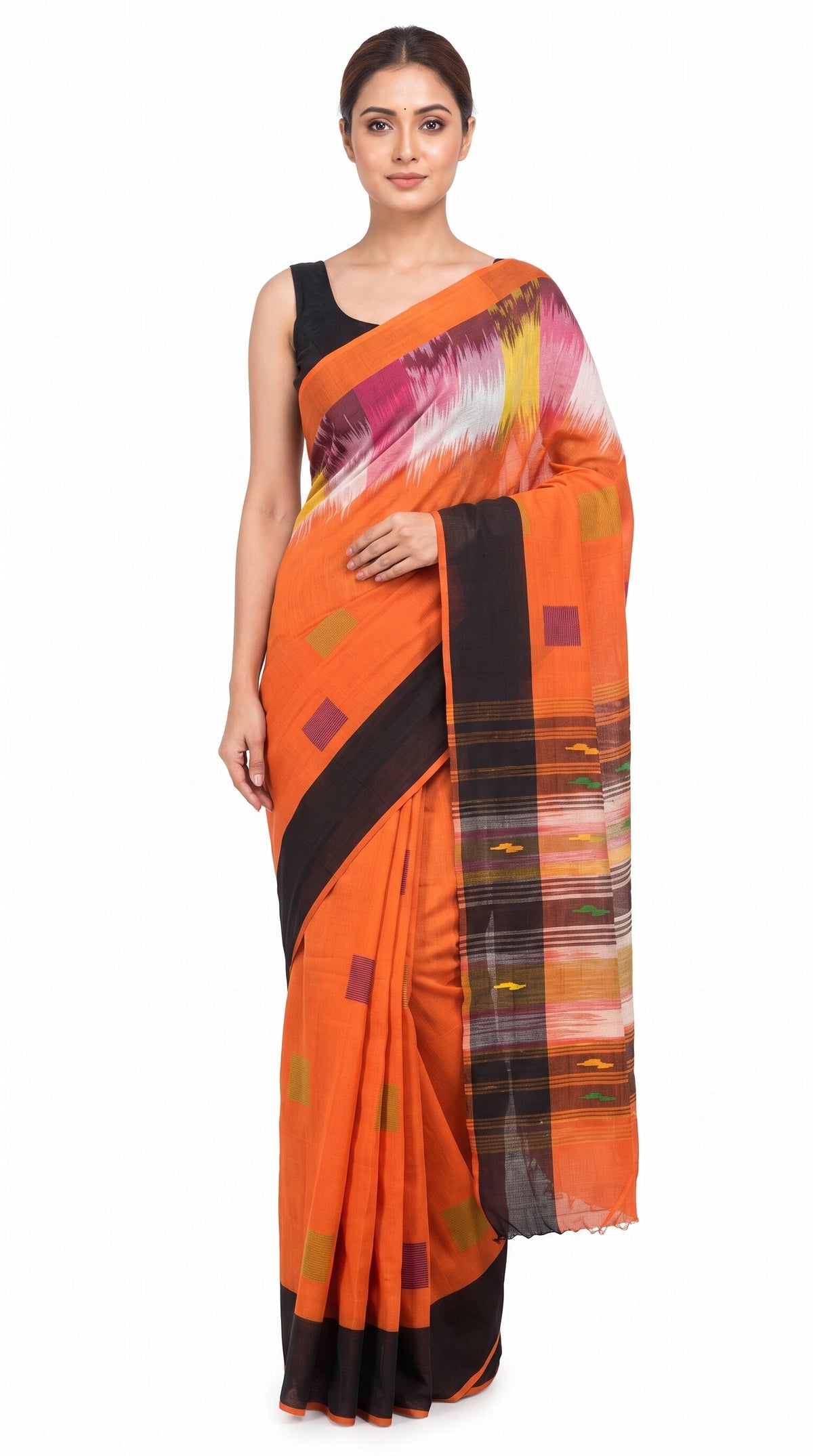Pradip Fabrics Woman's Tant Cotton Jute Saree 