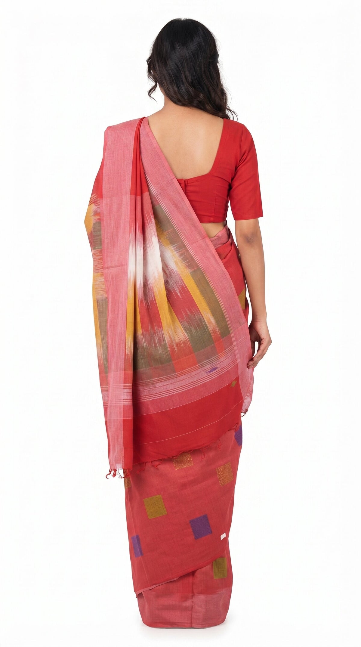 Pradip Fabrics Woman's Tant Cotton Jute Saree 