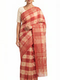 Pradip Fabrics Checkered Tant Pure Cotton Saree