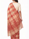 Pradip Fabrics Checkered Tant Pure Cotton Saree