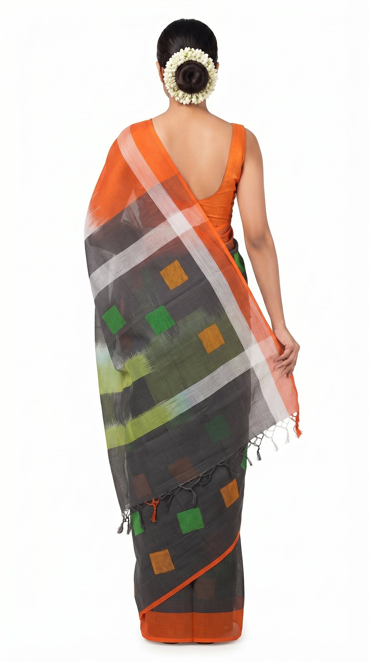Pradip Fabrics Woman's Tant Cotton Jute Saree 