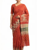 Pradip Fabrics Woman's Tant Cotton Linen Saree