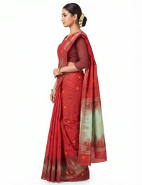 Pradip Fabrics Woman's Tant Cotton Linen Saree