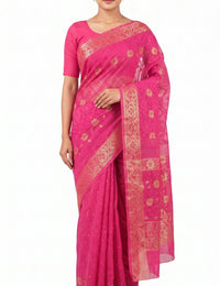 Pradip Fabrics Applique Handloom Pure Cotton Saree