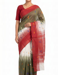 Pradip Fabrics Woman's Tant Cotton Linen Saree