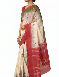 Pradip Fabrics Woman's Tant Cotton Linen Saree