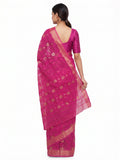 Pradip Fabrics Applique Handloom Pure Cotton Saree