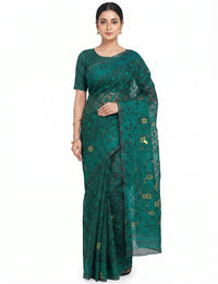 Pradip Fabrics Applique Handloom Pure Cotton Saree