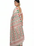 Pradip Fabrics Women's Floral Print Cotton Blend Tant Saree