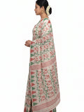Pradip Fabrics Women's Floral Print Cotton Blend Tant Saree
