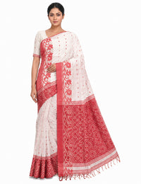 Pradip Fabrics Applique Handloom Cotton Silk Saree