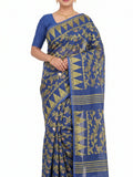 Pradip Fabrics Women's Floral Print Cotton Blend Tant Saree