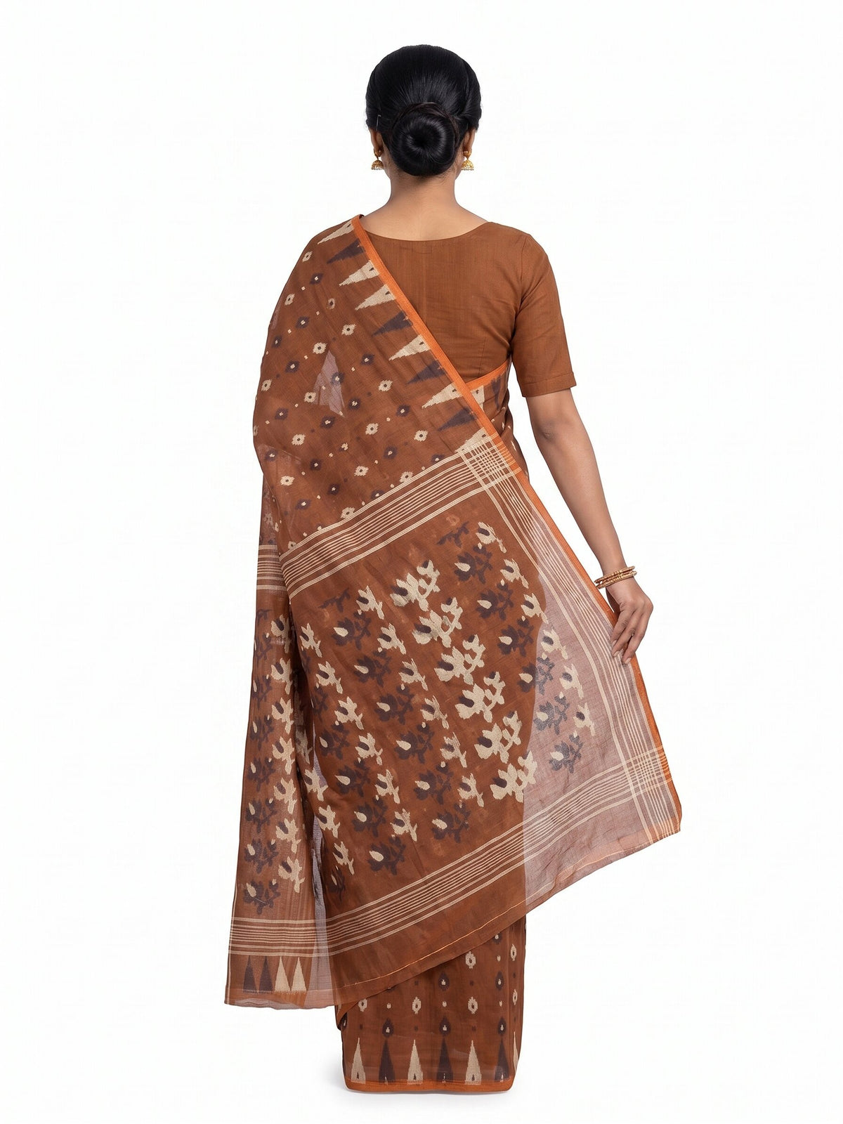 Pradip Fabrics Women's Floral Print Cotton Blend Tant Saree