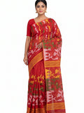 Pradip Fabrics Women's Floral Print Cotton Blend Tant Saree