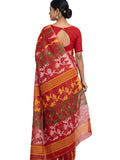 Pradip Fabrics Women's Floral Print Cotton Blend Tant Saree