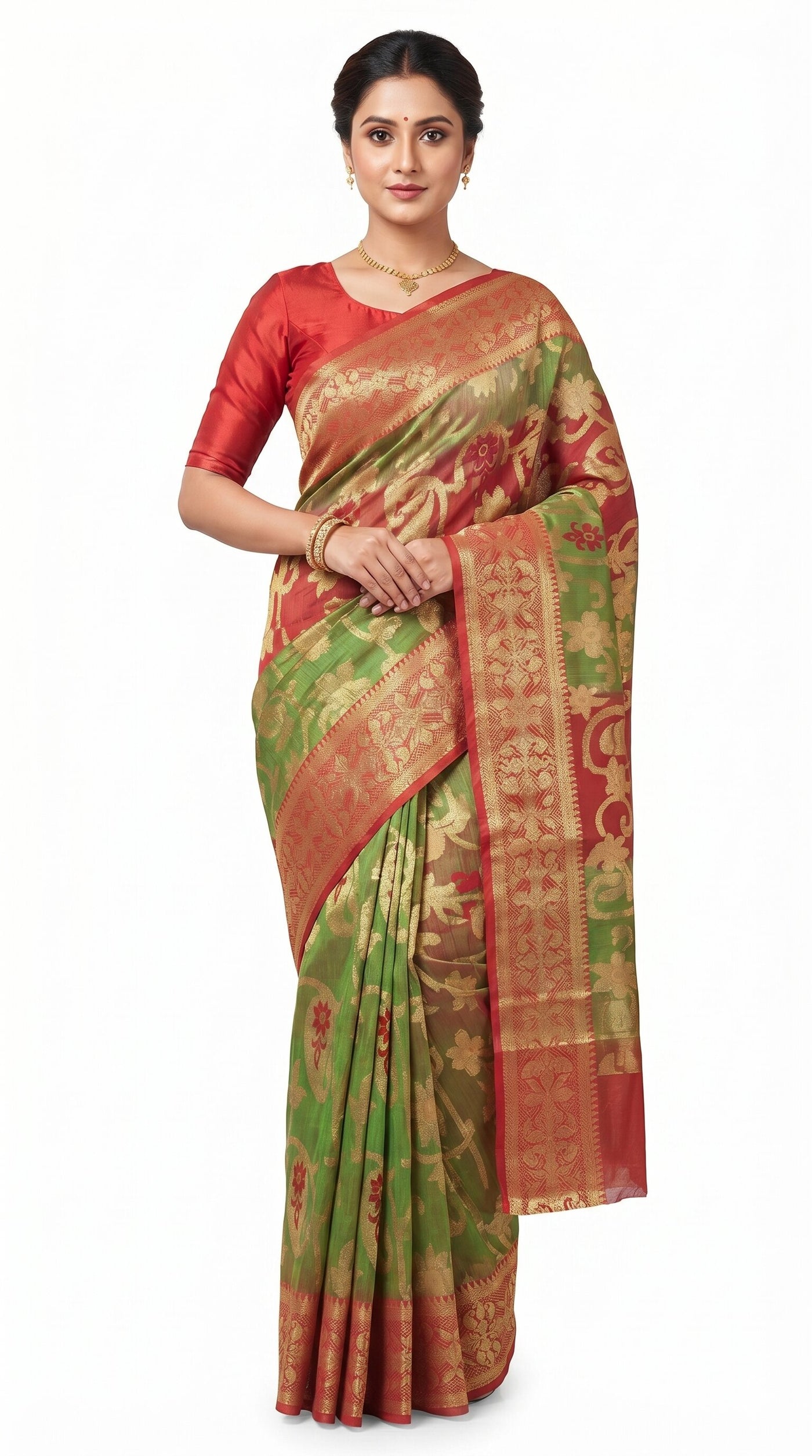 Pradip Fabrics Ethnic Women's Tant Silk Saree