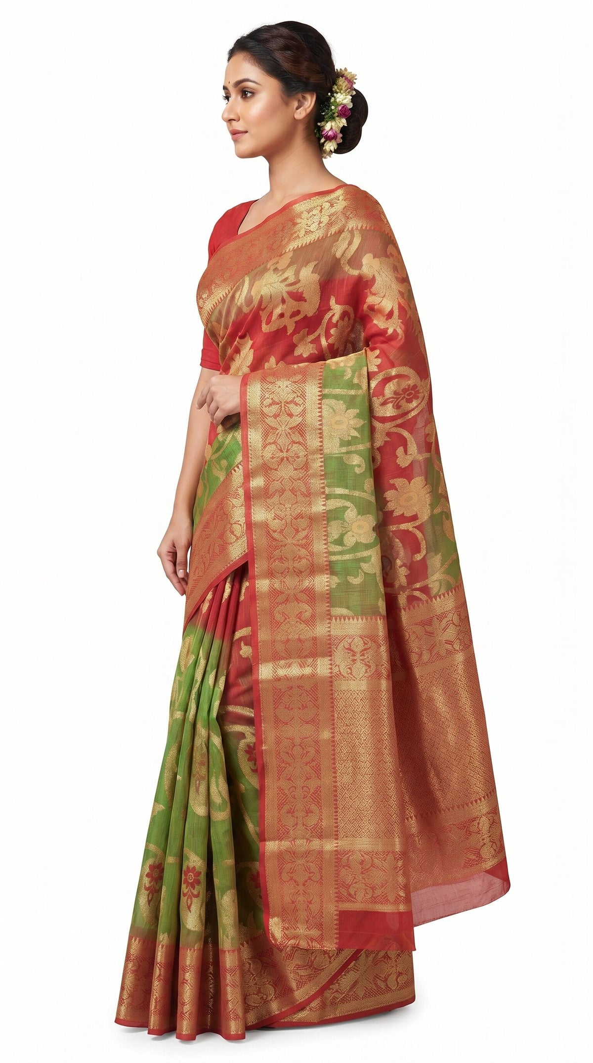 Pradip Fabrics Ethnic Women's Tant Silk Saree