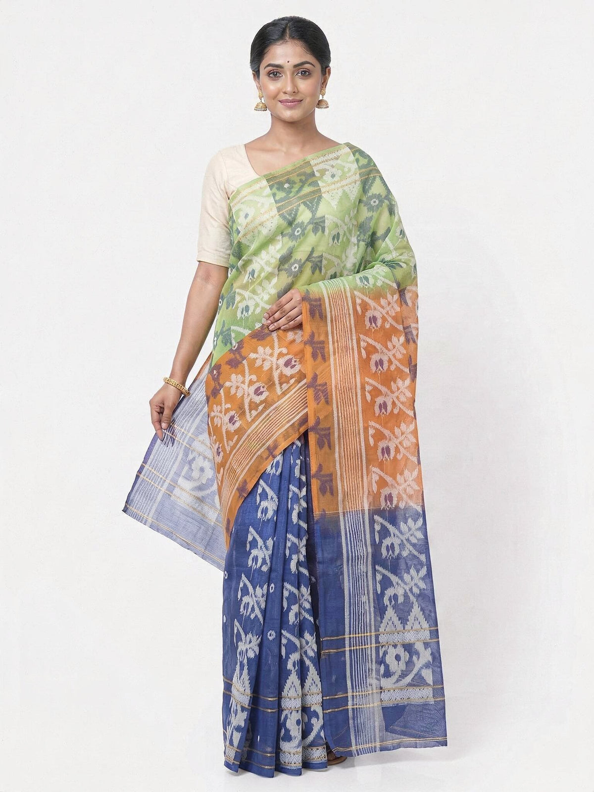 Pradip Fabrics Printed Handloom Pure Cotton Saree