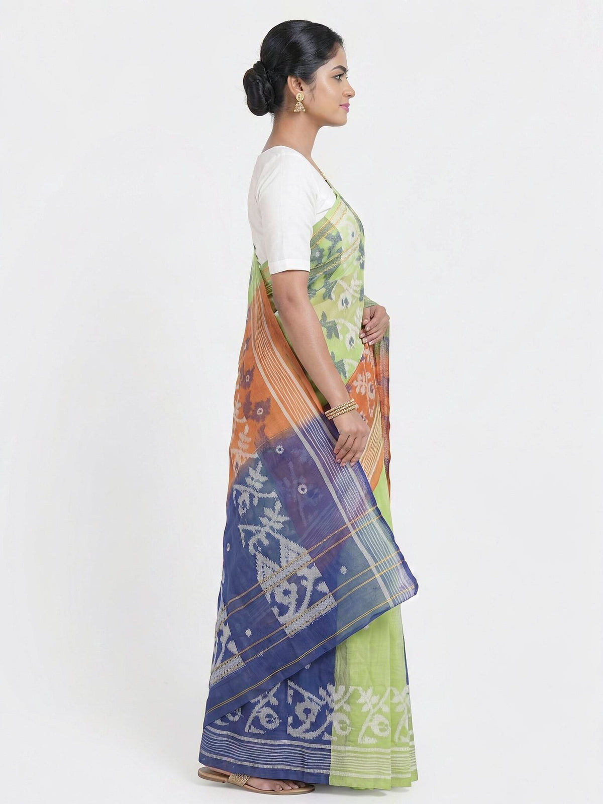 Pradip Fabrics Printed Handloom Pure Cotton Saree