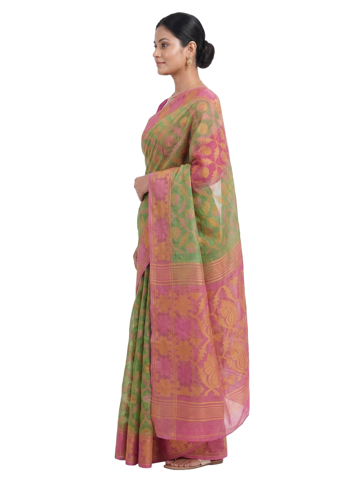 Pradip Fabrics Printed Handloom Pure Cotton Saree