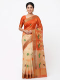Pradip Fabrics Ethnic Women's Tant Silk Baluchuri Saree