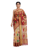 Pradip Fabrics Ethnic Women's Tant Silk Baluchuri Saree