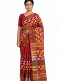Pradip Fabrics Women's Floral Print Cotton Blend Tant Saree