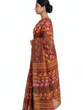 Pradip Fabrics Women's Floral Print Cotton Blend Tant Saree
