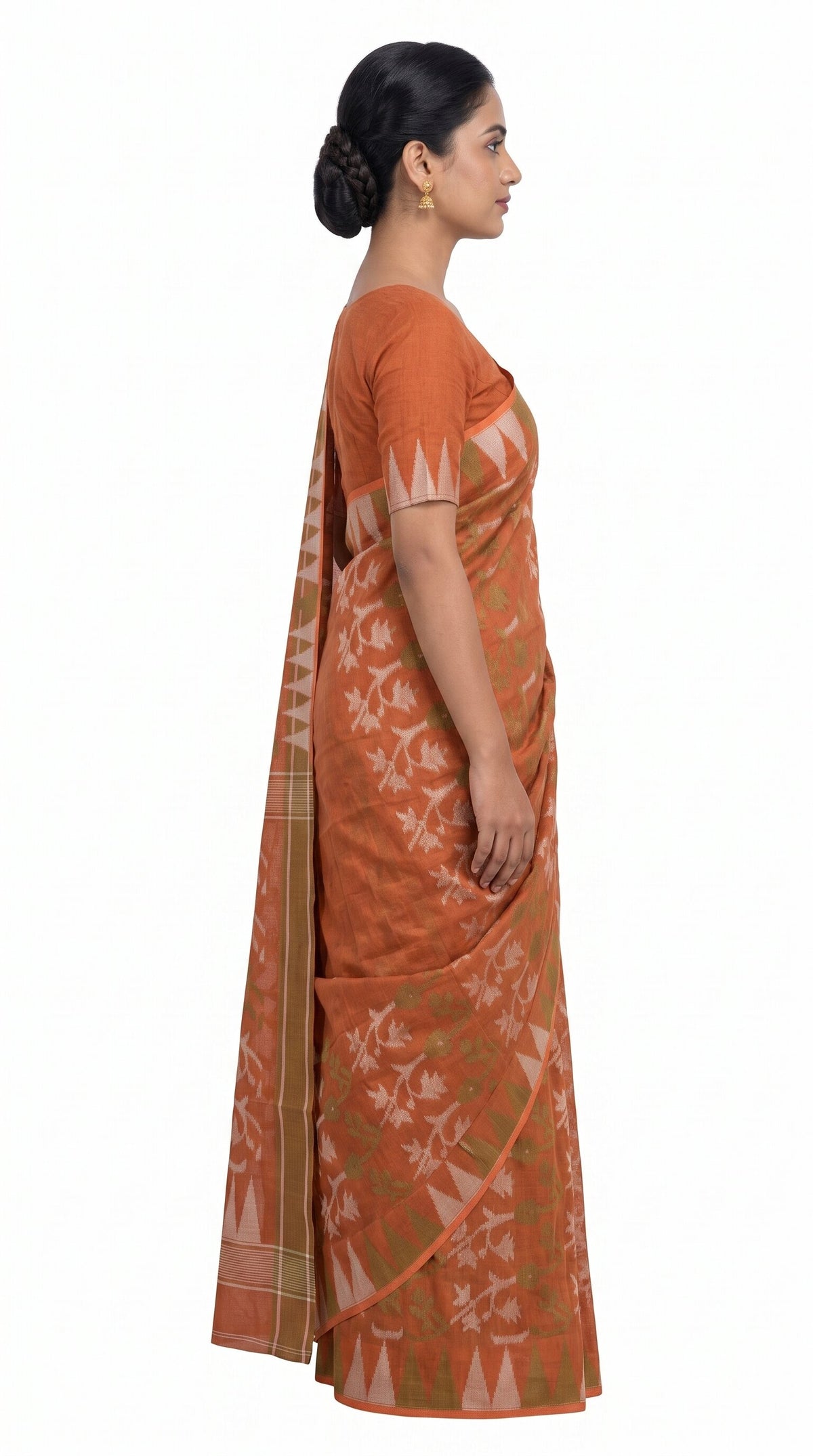 Pradip Fabrics Women's Floral Print Cotton Blend Tant Saree