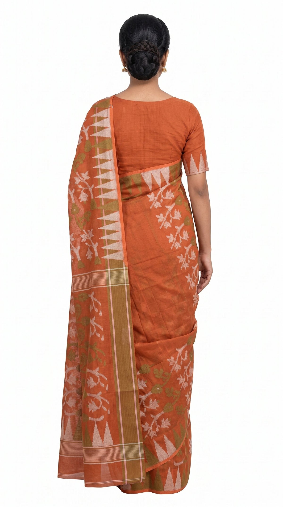 Pradip Fabrics Women's Floral Print Cotton Blend Tant Saree
