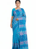 Pradip Fabrics Women's Floral Print Cotton Blend Tant Saree
